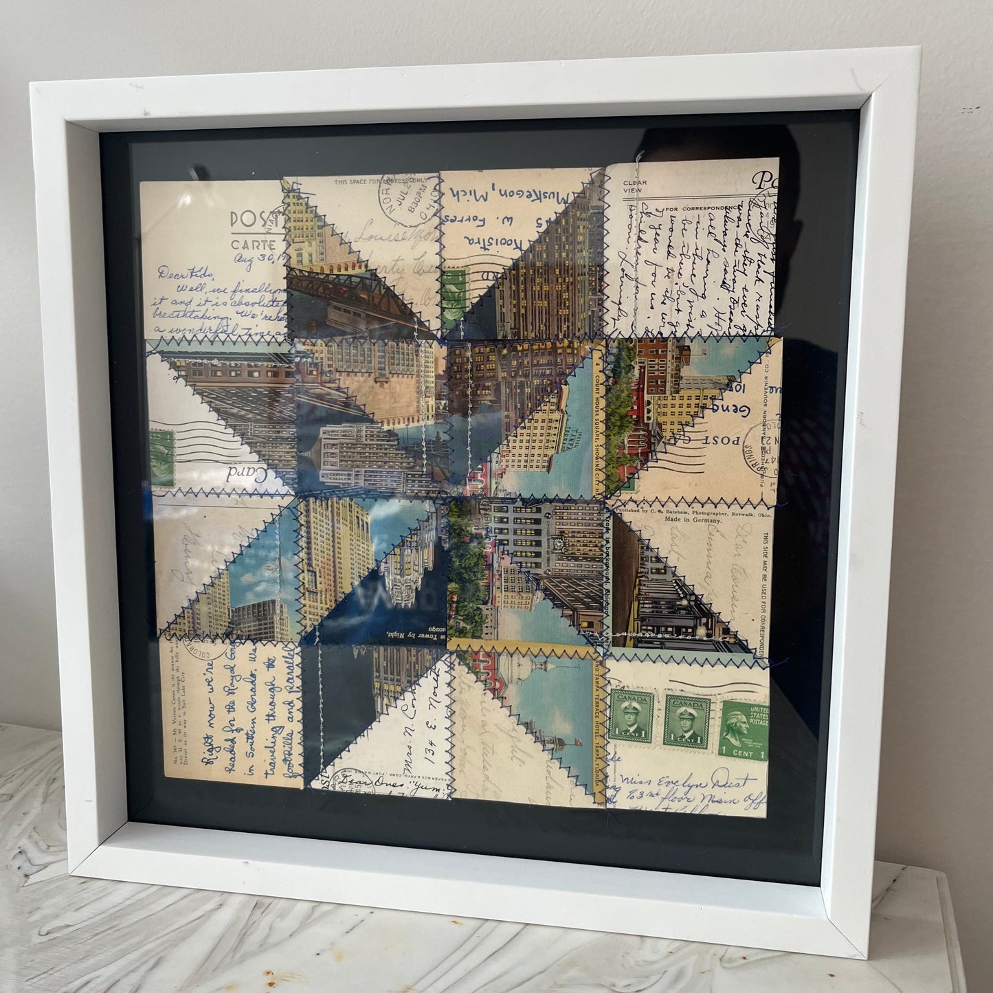 Vintage Postcard Quilt Art - PDF Pattern Download